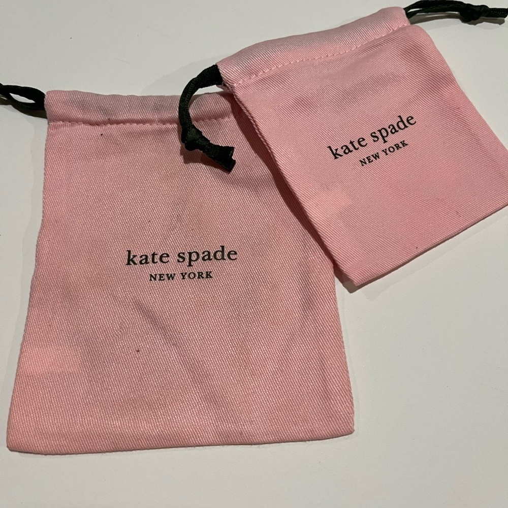 Kate Spade, two jewelry dust bags large 6 x 5 small 4.5 x 4